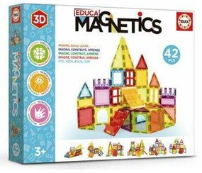 Строителна Игра Educa Magnetics Магнитна 42 Части