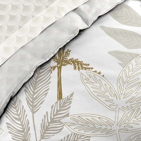 Бежово двойно удължено памучно спално бельо с включен долен чаршаф 6 части 240x220 cm Raoni – douceur d'intérieur