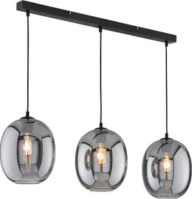 Черно висящо осветително тяло със стъклен абажур Nayla – Fischer &amp; Honsel