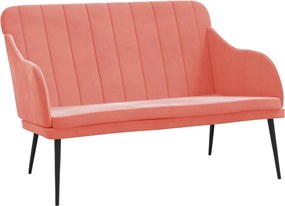 351467 vidaXL Пейка, розова, 110x76x80 см, кадифе