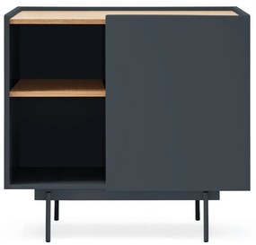 Нисък скрин в антрацит и естествен дъб 90x78 cm Otto - Teulat