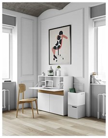 Сива кутия за съхранение за шкаф за книги Berlin - TemaHome