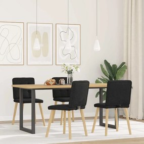 3315170 vidaXL Трапезни столове, 4 бр, черни, текстил