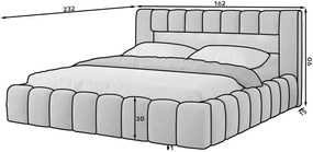 Тапицирано легло Mercy-Mple-140 x 200