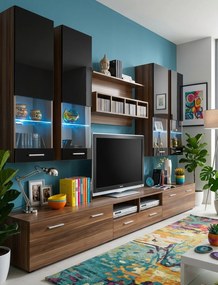 Холна секция Doreto-Walnut - Black