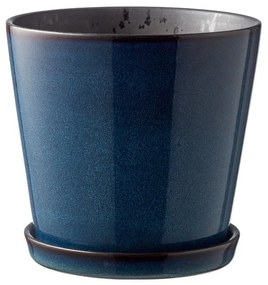 Глинено покритие за кашпа ø 14 cm Gastro Dark Blue/Black – Bitz