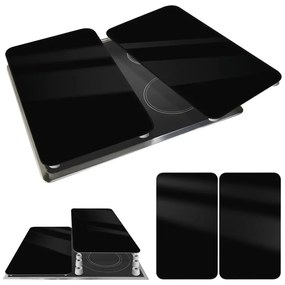 Комплект от 2 стъклени капака за печка Universal black - Wenko