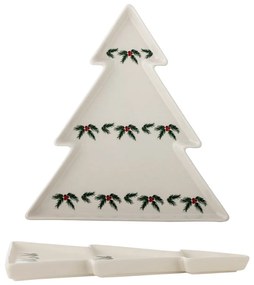 Кремава глинена чиния с коледен мотив за сервиране Berry – Bloomingville