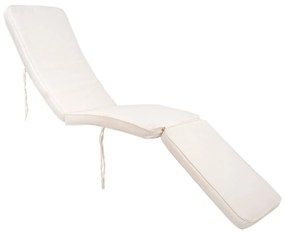 Бяла памучна възглавница за седалка за открит шезлонг Arrecife - House Nordic