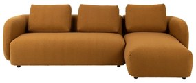 Ъглов диван от плат букле в цвят горчица (десен ъгъл) Imola – Bonami Selection