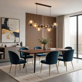 Полилей ФИОРЕ, сив/мед, 8xE27