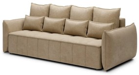 Светлокафяв кадифен сгъваем/с място за съхранение диван 242 cm Weltton – ELTAP