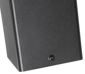 Стойка за външна лампа черна 50 см IP44 с опушено стъкло - Denmark