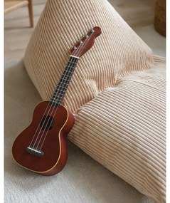 Светлокафяв детски пуф от рипсено кадифе Big Lounger – Wigiwama