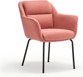 Розов тапициран трапезен стол с подлакътници Sadira – Teulat