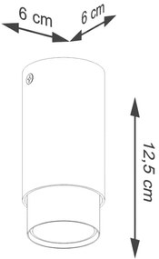 Осветително тяло за таван в черен и сребрист цвят Crown – Sollux