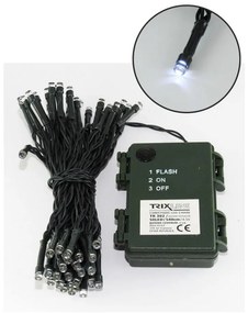 LED Екстериорни Коледни лампички 100xLED/2 функции/3xAA 10,8м IP44 студено бяло