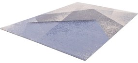 Светлосин вълнен килим 160x240 cm Folds - Agnella