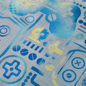 Сив еластичен единичен детски чаршаф от микрофибър за висок матрак 90x190 cm Gamer – Catherine Lansfield