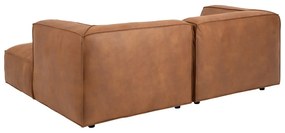 Ъглов диван от изкуствена кожа в цвят коняк (десен ъгъл) Fairfield Kentucky - Bonami Selection