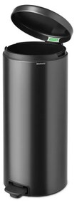 Кош за боклук с педал Brabantia NewIcon 1008850, 30 л, Плавно затваряне, Противоплъзгаща основа, Тъмносив