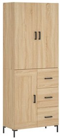 3196014 vidaXL Висок шкаф, дъб сонома, 69,5x34x180 см, инженерно дърво