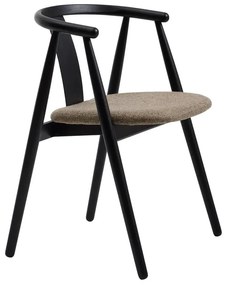 Трапезен стол в черен и бежов цвят Relate – Unique Furniture