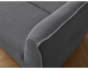 Тъмносив диван от прежда с примки от букле 242 cm Giorgia – Bobochic Paris