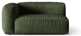 Зелен кадифен модул за диван (ляв ъгъл) Martina – Micadoni