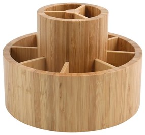 Бамбуков органайзер за козметика/въртящ се в естествен цвят Isalys – MSV