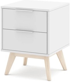 Бяло нощно шкафче Campus - Marckeric