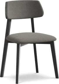 Сив трапезен стол от масивна дървесина Niu – Makamii