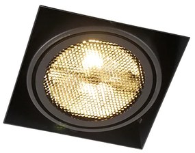 Вграден прожектор черен GU10 AR111 без рамка - Oneon Honey