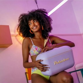 Хладилна чанта Polarbox Pop, 20 литра, AIRPOP полистирол, 5-15C до 24 часа, Лилав/Оранжев