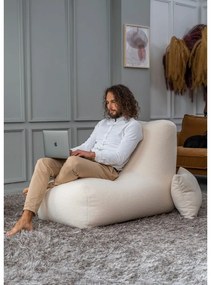 Кафяв пуф от букле Tube – SLOWDOWN