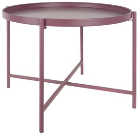Лилаво-розова метална кръгла масичка за кафе ø 50 cm Meseta – Leitmotiv
