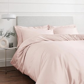 Розово спално бельо от памучен сатен Blush, 200 x 200 cm - Bianca