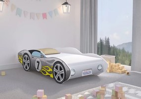 Дизайнерско детско легло 160 x 80 cm в тавър на състезателен автомобил
