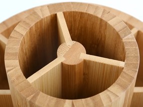 Бамбуков органайзер за козметика/въртящ се в естествен цвят Isalys – MSV