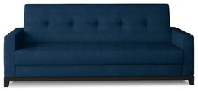 Син кадифен разтегателен диван с място за съхранение 216 cm Selene – ELTAP