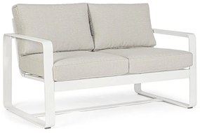 Бял алуминиев градински диван Merrigan – Bizzotto