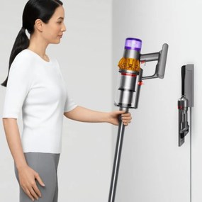 Вертикална прахосмукачка Dyson V15 Detect Аbsolute, 660W, 0.76 л, 60 мин автономия, Сензори, 3 режима, LCD, Сив