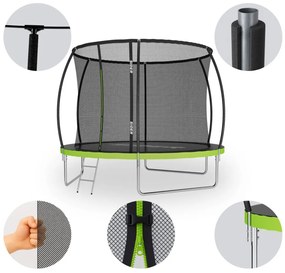 Голям детски батут с мрежа и стълба SIDER 12FT - Ø 374 см