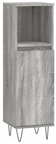 831562 vidaXL Шкаф за баня, сив сонома, 30x30x100 см, инженерно дърво