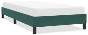 4101334 vidaXL Рамка за легло без матрак Тъмнозелено 80x210 cm Кадифе