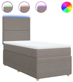 3294180 vidaXL Боксспринг легло с матрак, таупе, 80x200 см, плат