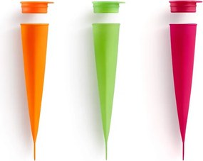 Комплект 3 форми за ледени близалки Lekue 1010240, 360 мл, -60°C / +220°C, Платинен силикон, Многоцветен