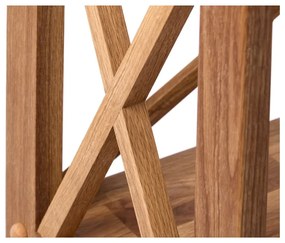 Стелаж от масивен дъб в естествен цвят 70x161 cm X-Shelf – Unique Furniture