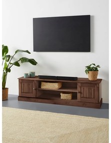 Кафява маса за телевизор от масивен бор 45x40 cm Mille – Støraa