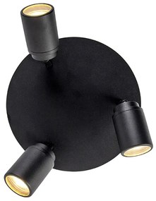 Модерен прожектор за баня черен 3-светлина IP44 - Ducha